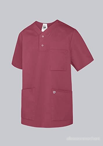 BP 1741-435-182-XS unisex överdrag-kasack, 1/2 ärm, V-ringad med arm-Lift-system, 180,00 g/m² tygblandning, brombär, XS 4055301583963