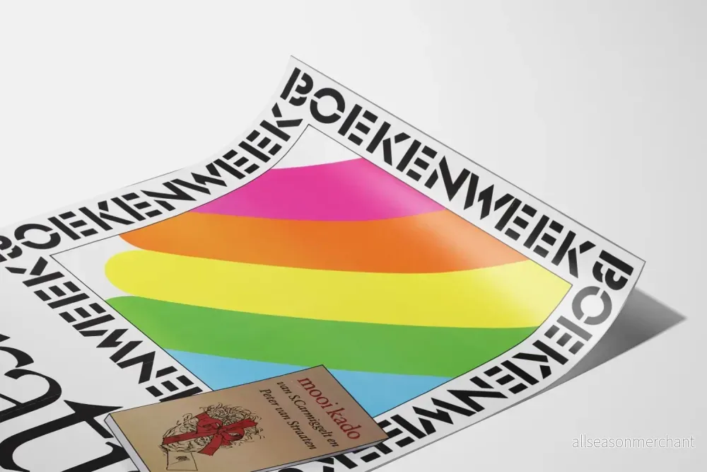 Vintage färgglad väggdekorationsposter för Bokveckan - Bild 3