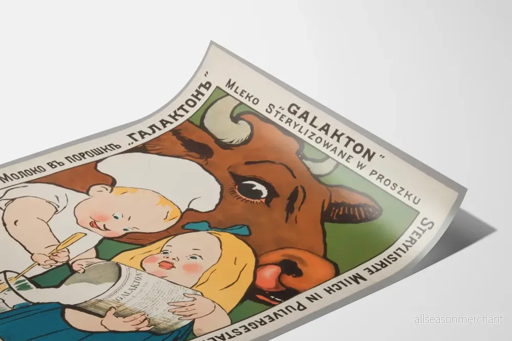 Vintageposter för mjölkpulver Galakton väggdekoration - Bild 3