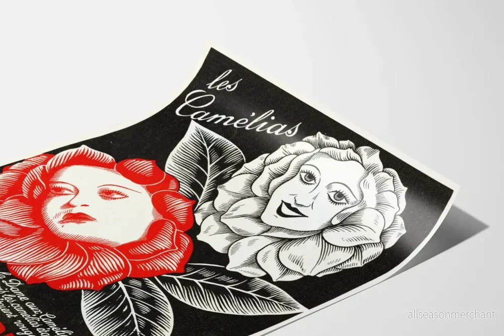 Vintageposter Gossypiol - Väggdekoration Les Camélias - Bild 3