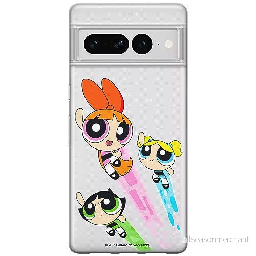 ERT GROUP mobiltelefonfodral för Google PIXEL 7 PRO originalt och officiellt licensierat The Powerpuff Girls mönster 032 optimalt anpassad till formen på mobiltelefonen, gedeeltelijk transparant 5905795176532