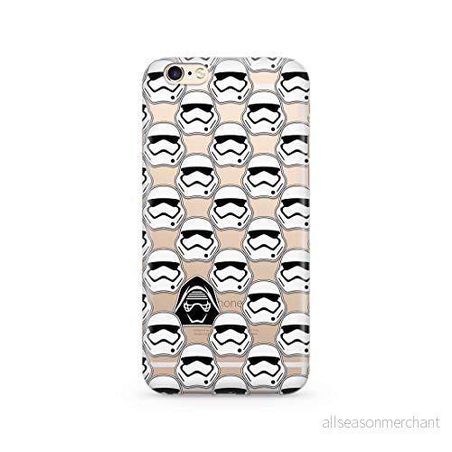 ERT GROUP mobiltelefonfodral för Apple Iphone 6 PLUS originalt och officiellt licensierat Star Wars mönster 020 Vit optimalt anpassad till formen på mobiltelefonen, gedeeltelijk transparant 5902980978308