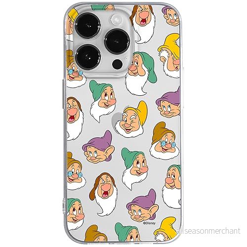 ERT GROUP mobiltelefonfodral för Iphone 14 PRO MAX originalt och officiellt licensierat Disney mönster Snow White & 7 Dwarfs 015 anpassad till formen på mobiltelefonen, gedeeltelijk transparant 5905131939586