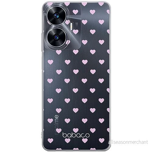 ERT GROUP mobiltelefonfodral för Realme C55 originalt och officiellt licensierat Babaco mönster Hearts 001 optimalt anpassad till formen på mobiltelefonen, gedeeltelijk transparant 5905511860813