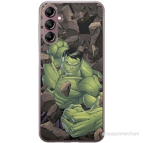 ERT GROUP mobiltelefonfodral för Samsung A14 4G/5G originalt och officiellt licensierat Marvel mönster Hulk 005 optimalt anpassad till formen på mobiltelefonen, fodral tillverkad av TPU plast 5905511836634