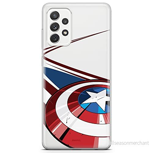 ERT GROUP mobiltelefonfodral för Samsung A72 5G originalt och officiellt licensierat Marvel mönster Captain America 008 optimalt anpassad till formen på mobiltelefonen, gedeeltelijk transparant 5903040075241