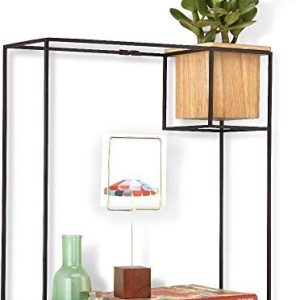 Umbra Cubist svävande hylla med integrerad växtkruka modern väggdekoration och geometrisk vägghylla för böcker, ljus, fotoramar, inomhusväxter mycket mer! stor, metall/trä, svart 28295445580 Umbra Cubist svävande hylla med integrerad växtkruka modern väggdekoration och geometrisk vägghylla för böcker, ljus, fotoramar, inomhusväxter mycket mer! stor, metall/trä, svart 28295445580