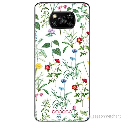 ERT GROUP mobiltelefonfodral för Xiaomi POCOPHONE X3 originalt och officiellt licensierat Babaco mönster Flowers 042 optimalt anpassad till formen på mobiltelefonen, fodral tillverkad av TPU plast 5905131315885