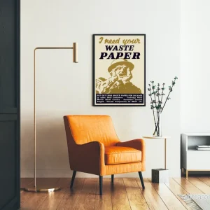 Vintage affisch som uppmuntrar till återvinning av papper - Bild 2