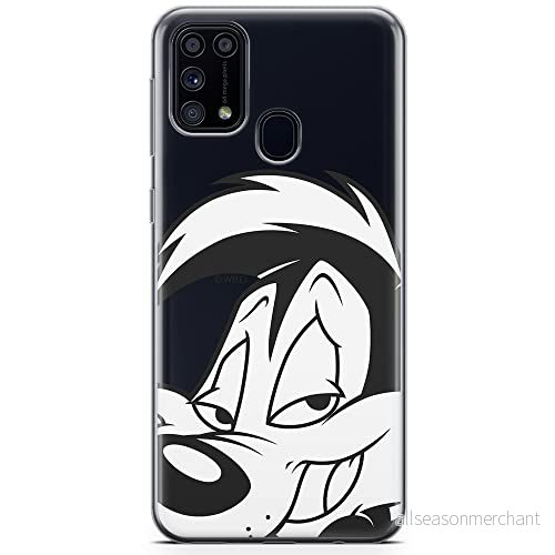ERT GROUP mobiltelefonfodral för Samsung M31 originalt och officiellt licensierat Looney Tunes mönster Pepe Le Pew 001 optimalt anpassad till formen på mobiltelefonen, gedeeltelijk transparant 5904805478550
