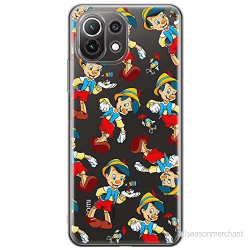 ERT GROUP mobiltelefonfodral för Xiaomi 11 LITE 4G/5G originalt och officiellt licensierat Disney mönster Pinocchio 002, gedeeltelijk transparant 5905131815095