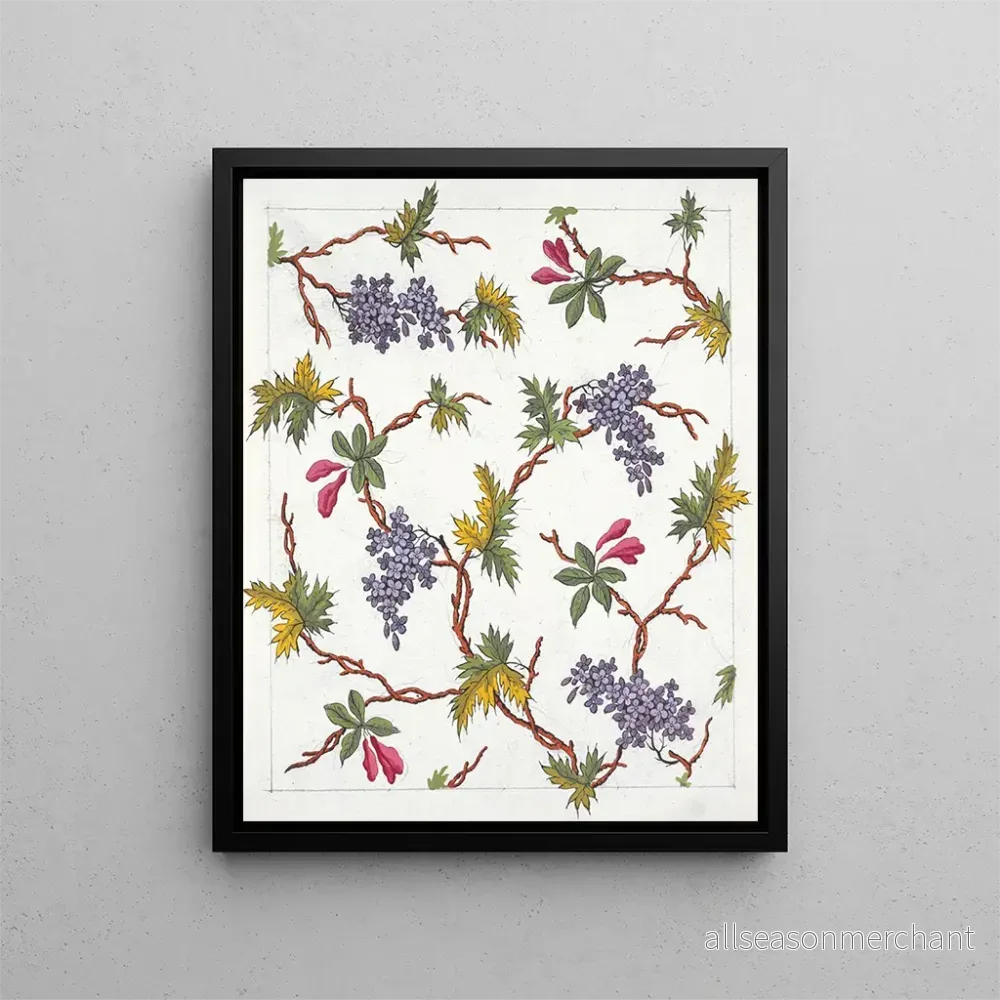 Målning Motif floral för textiltryck Pl XVIII – Anonym | Konsttryck Målning Motif floral för textiltryck Pl XVIII – Anonym | Konsttryck
