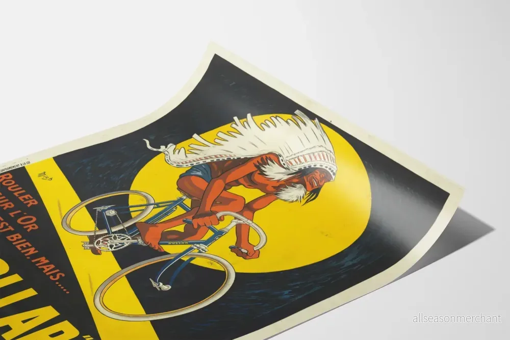 Vintage reklamposter för cykeln Dollar med inhemsk cyklist - Bild 3