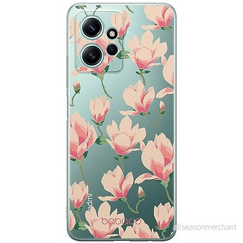 ERT GROUP mobiltelefonfodral för Xiaomi REDMI NOTE 12 4G originalt och officiellt licensierat Babaco mönster Flowers 016 optimalt anpassad till formen på mobiltelefonen, gedeeltelijk transparant 5905511942847