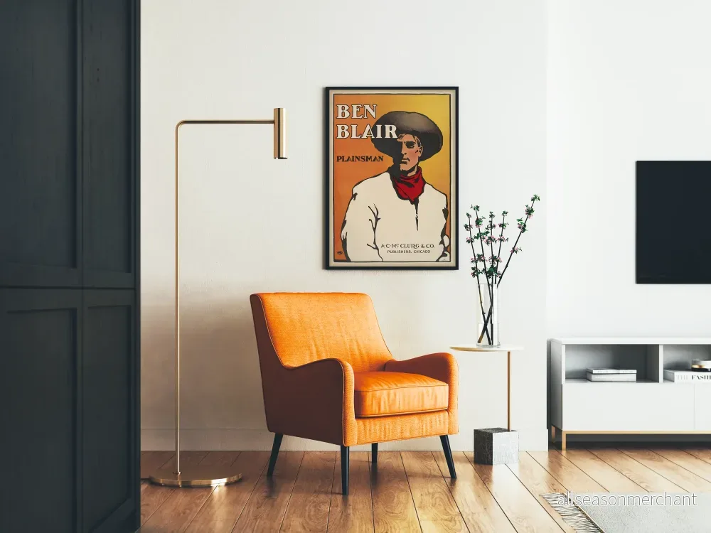 Vintageposter Ben Blair Plainsman-stil västern - Bild 2