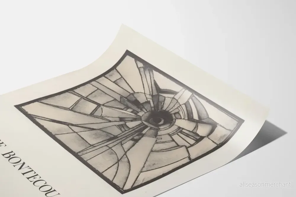 Utställningsposter av Lee Bontecou – Abstrakt konstnärlig design i svartvitt - Bild 3