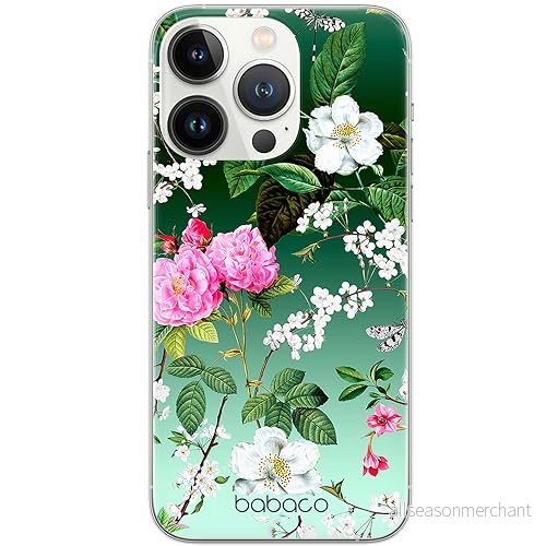 ERT GROUP mobiltelefonfodral för Iphone 13 PRO originalt och officiellt licensierat Babaco mönster Flowers 035 optimalt anpassad till formen på mobiltelefonen, fodral tillverkad av TPU plast 5905131295484