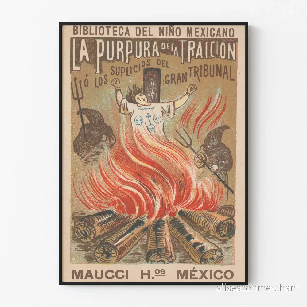 Vintageposter La Purpura de la Traición – Mexisk väggdekoration