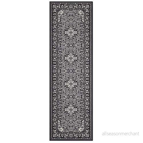 Nouristan Mirkan Orient matta vardagsrumsmatta orientalisk kort lugg vintage för matsal, vardagsrum, sovrum mörkgrå, 80 x 250 cm 4260659067045 Nouristan Mirkan Orient matta vardagsrumsmatta orientalisk kort lugg vintage för matsal, vardagsrum, sovrum mörkgrå, 80 x 250 cm 4260659067045
