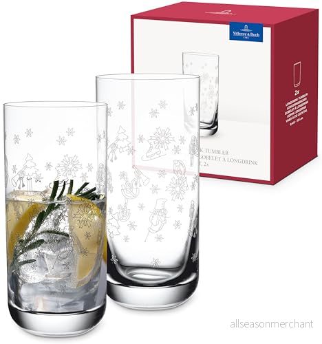 Villeroy & Boch Toy's Delight Set med 2 longdrinkglas i kristallglas, glas, genomskinligt, tål maskindisk, volym 330 ml 4003686427464