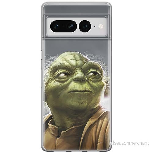 ERT GROUP mobiltelefonfodral för Google PIXEL 7 PRO originalt och officiellt licensierat Star Wars mönster Yoda 006 optimalt anpassad till formen på mobiltelefonen, fodral tillverkad av TPU plast 5905795181215