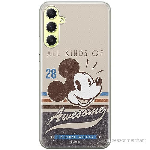 ERT GROUP mobiltelefonfodral för Samsung A34 5G originalt och officiellt licensierat Disney mönster Mickey 009 optimalt anpassad till formen på mobiltelefonen, fodral tillverkad av TPU plast 5905511774288