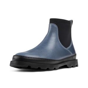 Camper Brutus Ankelboots, Storlek: 39, Grau schwarz Skinn och textil 8432936788134 Camper Brutus Ankelboots, Storlek: 39, Grau schwarz Skinn och textil 8432936788134