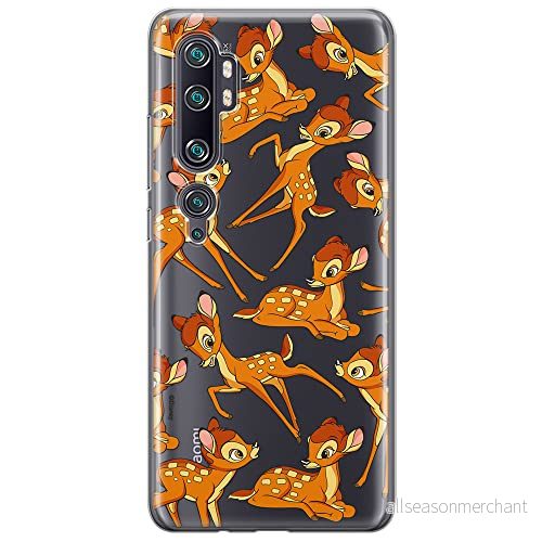 ERT GROUP mobiltelefonfodral för Xiaomi MI NOTE 10 / PRO originalt och officiellt licensierat Disney mönster Bambi 017 anpassad till formen på mobiltelefonen, gedeeltelijk transparant 5905131799388