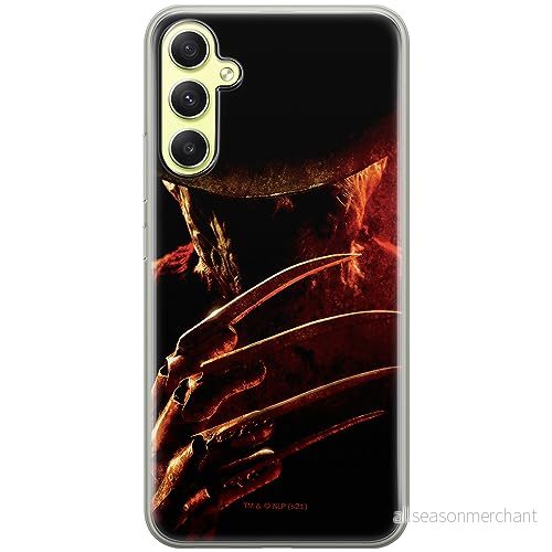 ERT GROUP mobiltelefonfodral för Samsung A34 5G originalt och officiellt licensierat Horror mönster Nightmare of Elm Street 005 anpassad till formen på mobiltelefonen, fodral tillverkad av TPU plast 5905511787837