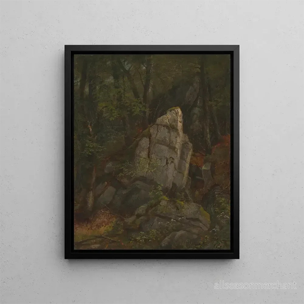 Målning Studie av bergformationerna i Pearson-ravinen - Asher Brown Durand