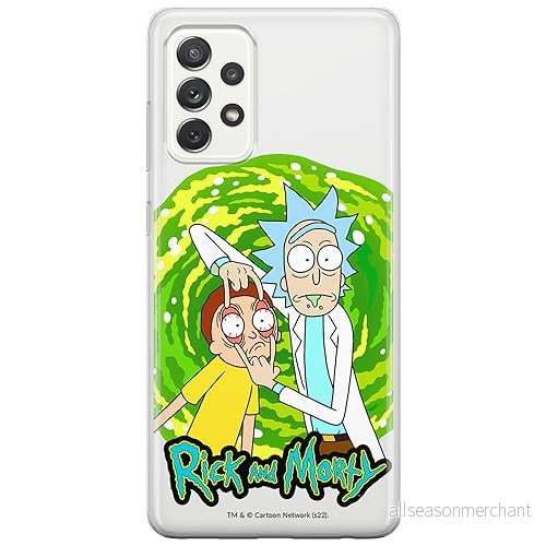 ERT GROUP mobiltelefonfodral för Samsung A52 5G / LTE 4G A52S originalt och officiellt licensierat Rick and Morty mönster & 007, gedeeltelijk transparant 5905511124717