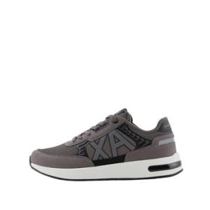 Armani Exchange Dusseldorf Embossed geometriska motiv sneakers för män, Svart järn, 40.5 EU 8058997281218
