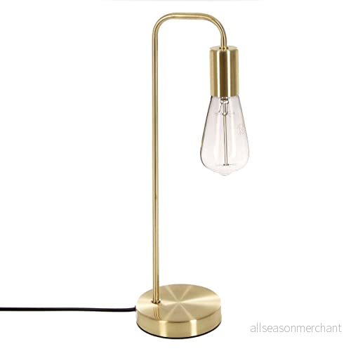 Rak lampa Metall och cement Keli Guld H 45 cm 3560238988961