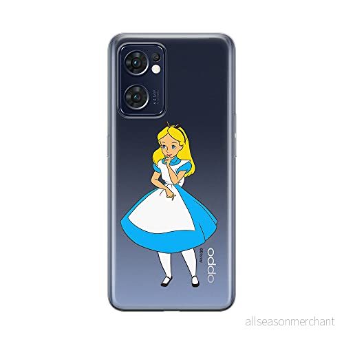 ERT GROUP mobiltelefonfodral för Oppo RENO 7 5G originalt och officiellt licensierat Disney mönster Alice 010 optimalt anpassad till formen på mobiltelefonen, gedeeltelijk transparant 5905511317041