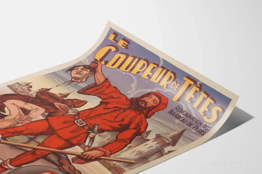 Vintageposter Le Coupeur de Têtes - Historisk väggdekoration - Bild 3