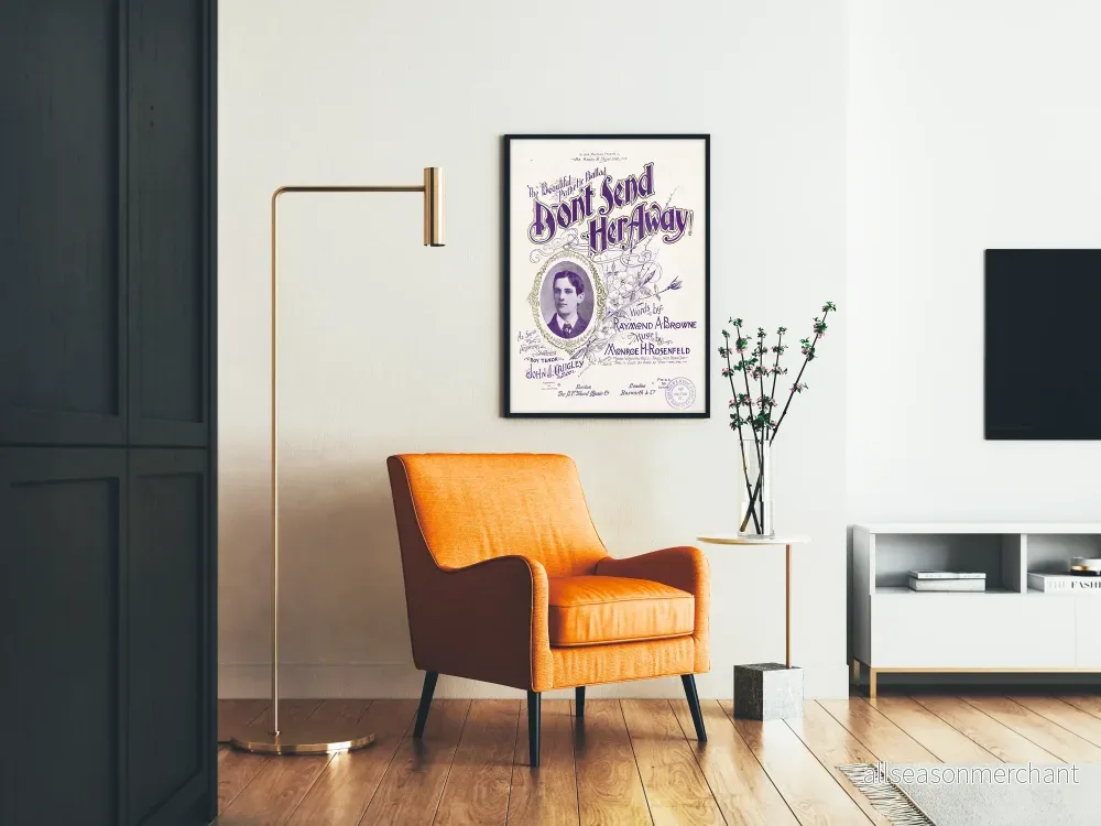 Vintageposter 'Don't Send Her Away' - Retro musikväggdekoration - Bild 2