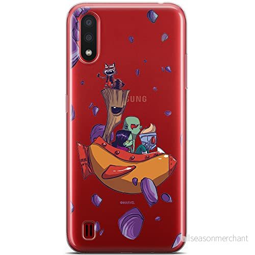 ERT GROUP mobiltelefonfodral för Samsung A01 originalt och officiellt licensierat Marvel mönster Guardians of the Galaxy 010 optimalt anpassad till formen på mobiltelefonen, gedeeltelijk transparant 5904805431111