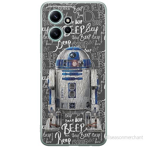 ERT GROUP mobiltelefonfodral för Xiaomi REDMI NOTE 12 4G originalt och officiellt licensierat Star Wars mönster R2D2 004 optimalt anpassad till formen på mobiltelefonen, fodral tillverkad av TPU plast 5905511953478