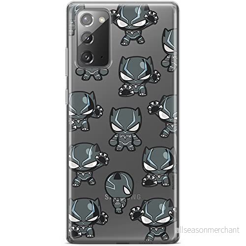 ERT GROUP mobiltelefonfodral för Samsung GALAXY NOTE 20 originalt och officiellt licensierat Marvel mönster Black Panther 016 optimalt anpassad till formen på mobiltelefonen, gedeeltelijk transparant 5904805227523