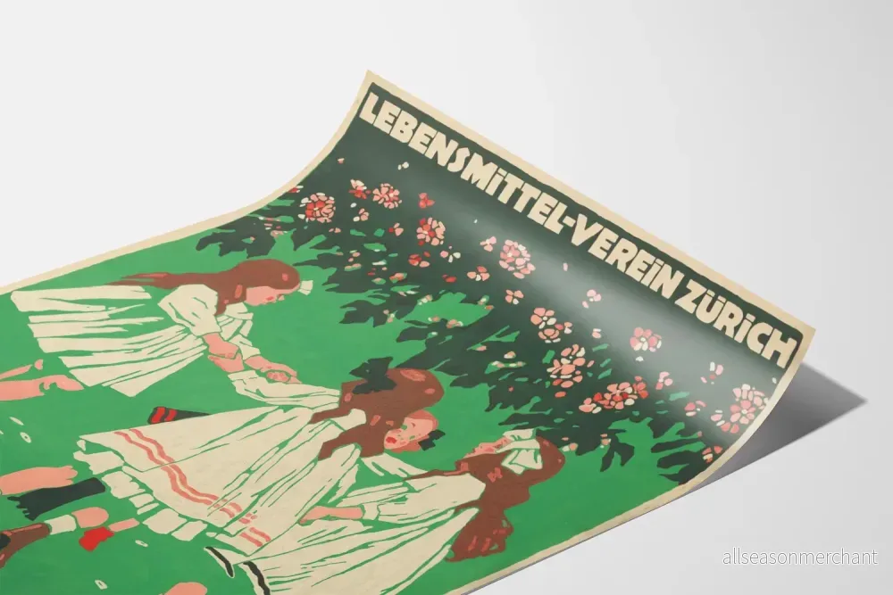 Vintageposter från Lebensmitte-Verein Zürich för väggdekoration - Bild 3