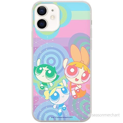 ERT GROUP mobiltelefonfodral för Iphone 12 Mini originalt och officiellt licensierat The Powerpuff Girls mönster 038, fodral tillverkad av TPU plast 5905511982201