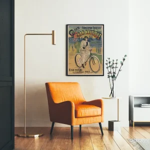 Vintageposter tillverkad i Frankrike Cycles du Char Nautique i Paris - Bild 2