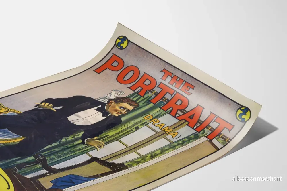 Vintageposter The Portrait, dramatisk designstil från början av 1900-talet - Bild 3