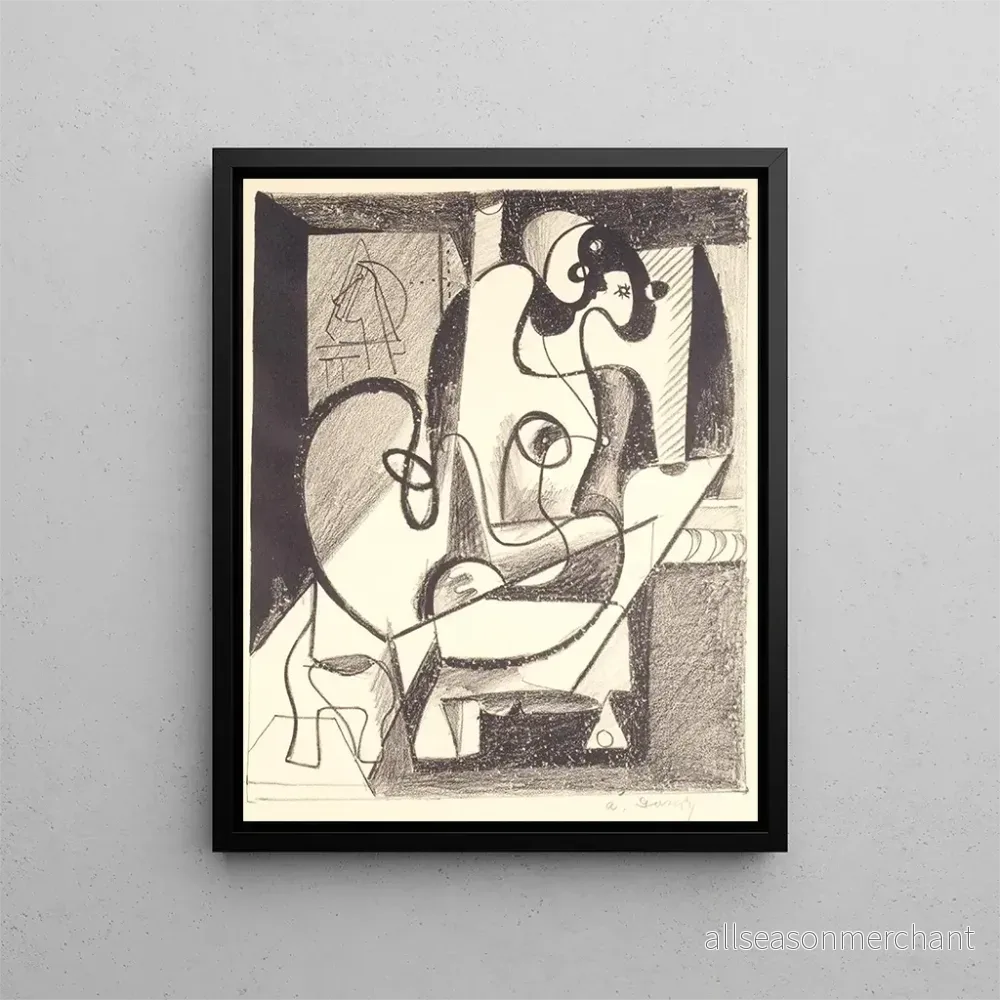 Målning konsttryck och modell La Chambre de création – Arshile Gorky