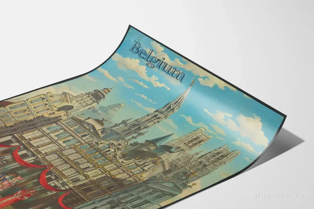 Vintageposter Belgien Sabena väggdekoration - Bild 3