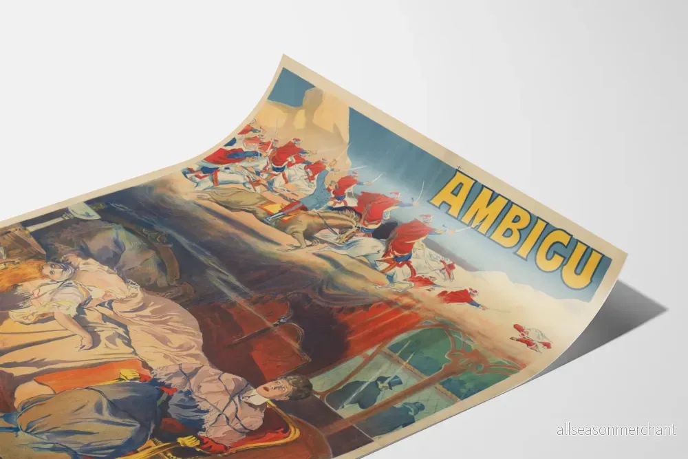 Vintageposter Ambigu Le Crime d'Aix väggdekoration - Bild 3