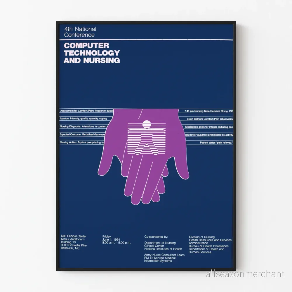 Vintageposter för Nationell Konferens om Informations- och Vårdsteknologi