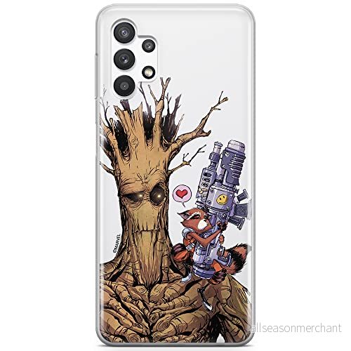 ERT GROUP mobiltelefonfodral för Samsung A32 5G originalt och officiellt licensierat Marvel mönster Guardians of the Galaxy 001 anpassad till formen på mobiltelefonen, gedeeltelijk transparant 5903040050187