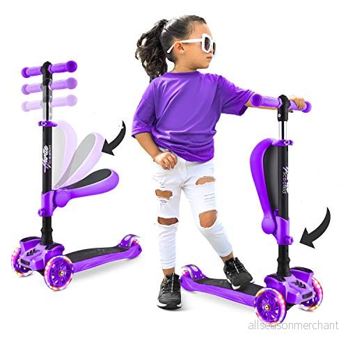 3 RAD Roller för barn Stå och kryssning Kinder/Kleinkind Spielzeug Klapp Kick mit/einstellbarer Höhe, rutschfestem Deck, blinkenden Radlichtern, For Jungen/Mädchen 2 und 12 år 842893123240