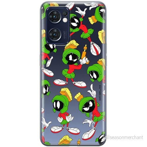 ERT GROUP mobiltelefonfodral för Oppo RENO 7 5G originalt och officiellt licensierat Looney Tunes mönster Marvin 004 optimalt anpassad till formen på mobiltelefonen, gedeeltelijk transparant 5905511637101